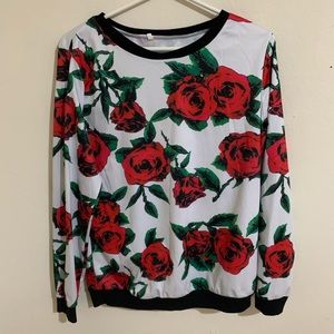 Floral long sleeve top